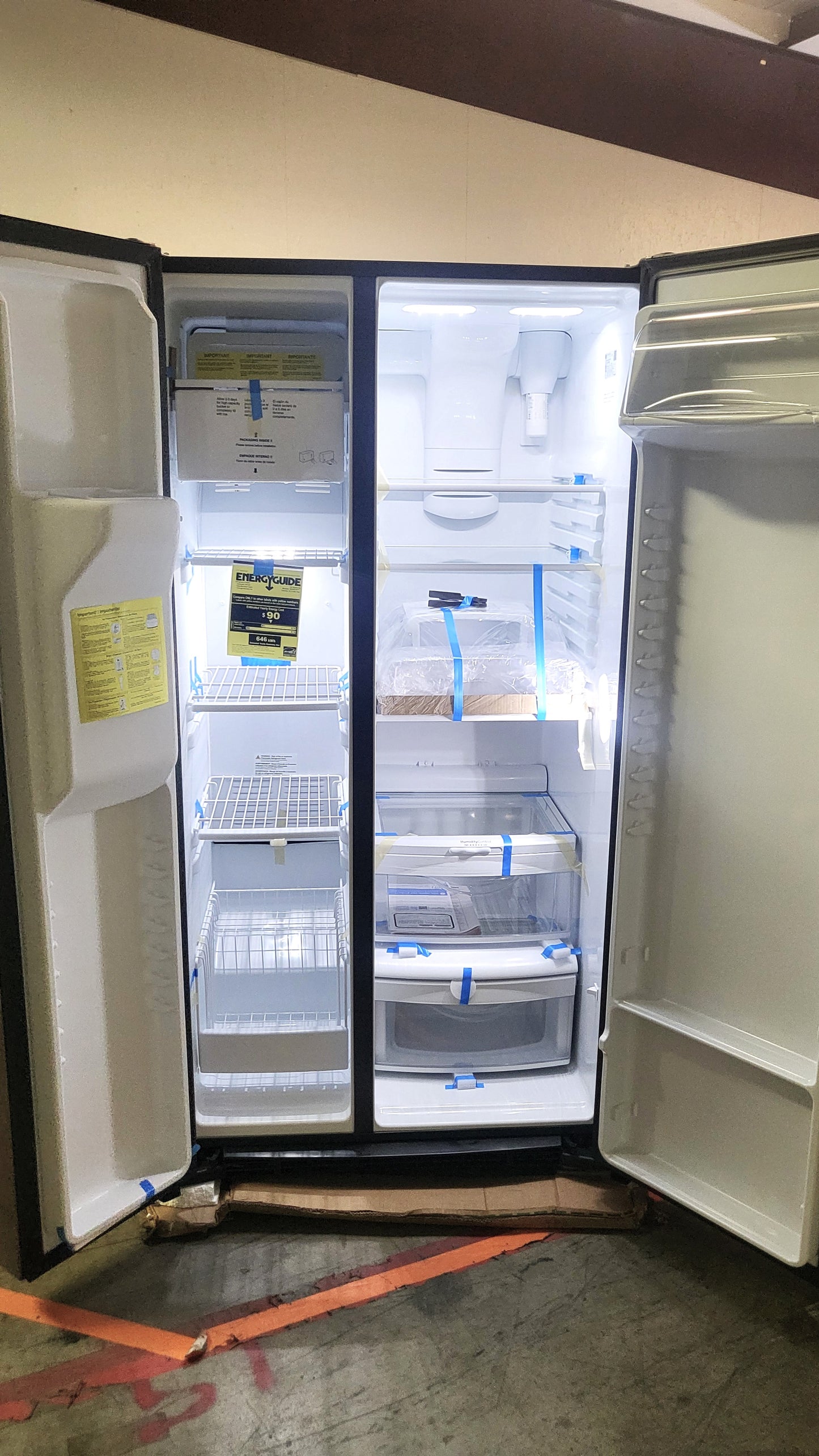 GE ENERGY STAR 25.3 Cu. Ft. Side-By-Side Refrigerator - GSE25GYPFS