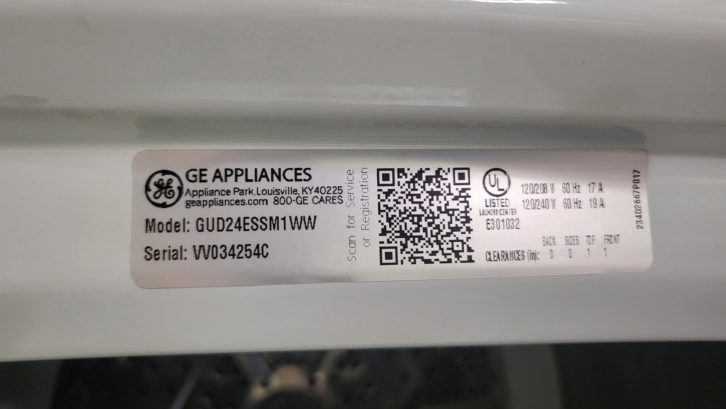 GE Washer (2.3 cu. ft) & Electric Dryer (4.4 cu. ft.) Combo White - GUD24ESSMWW