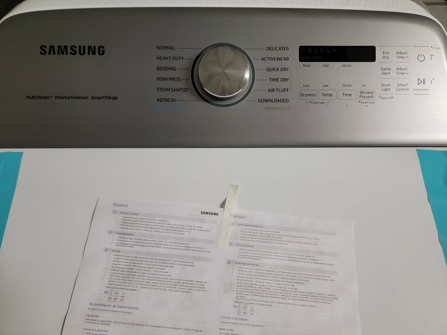 Samsung 5 cu ft High Efficiency Top-Load Washer & 7.4 cu ft Steam Cycle Smart Electric Dryer Set (White) ENERGY STAR - WA50R5200AW/DVE52A5500W