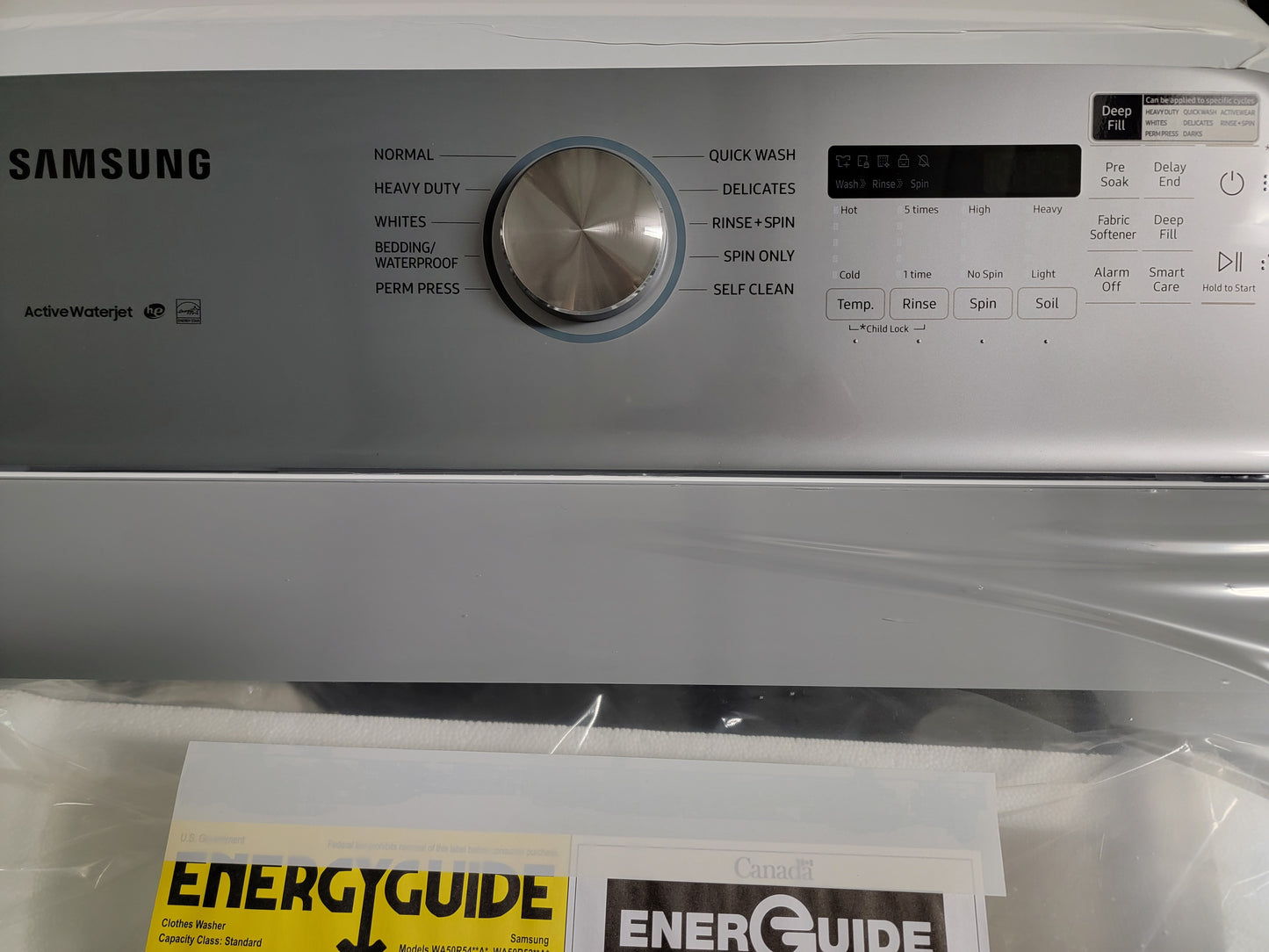 Samsung 5 cu ft High Efficiency Top-Load Washer & 7.4 cu ft Steam Cycle Smart Electric Dryer Set (White) ENERGY STAR - WA50R5200AW/DVE52A5500W