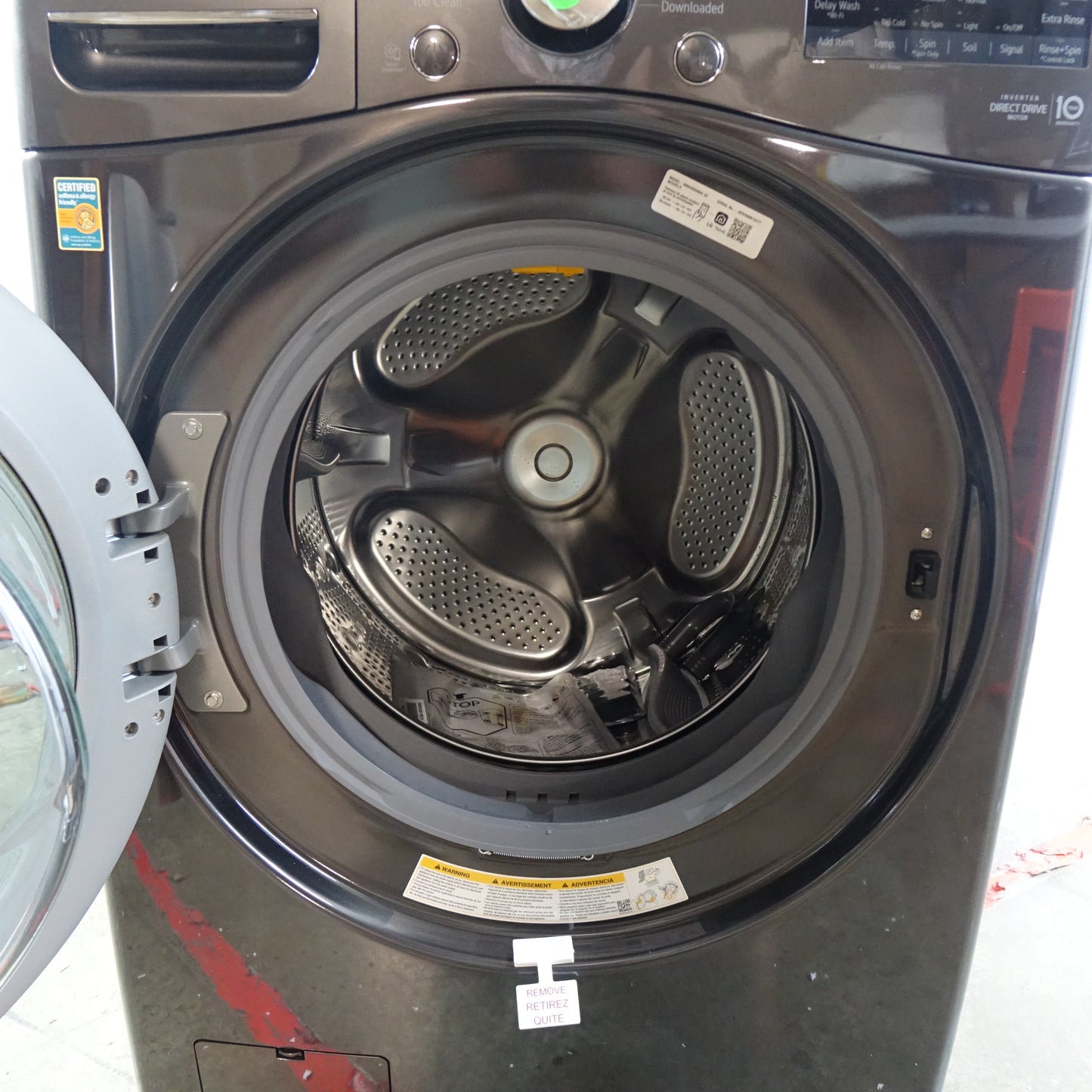 LG 4.5cu Stackable Front Load Washer /w Steam & TurboWash - WM4000HBA