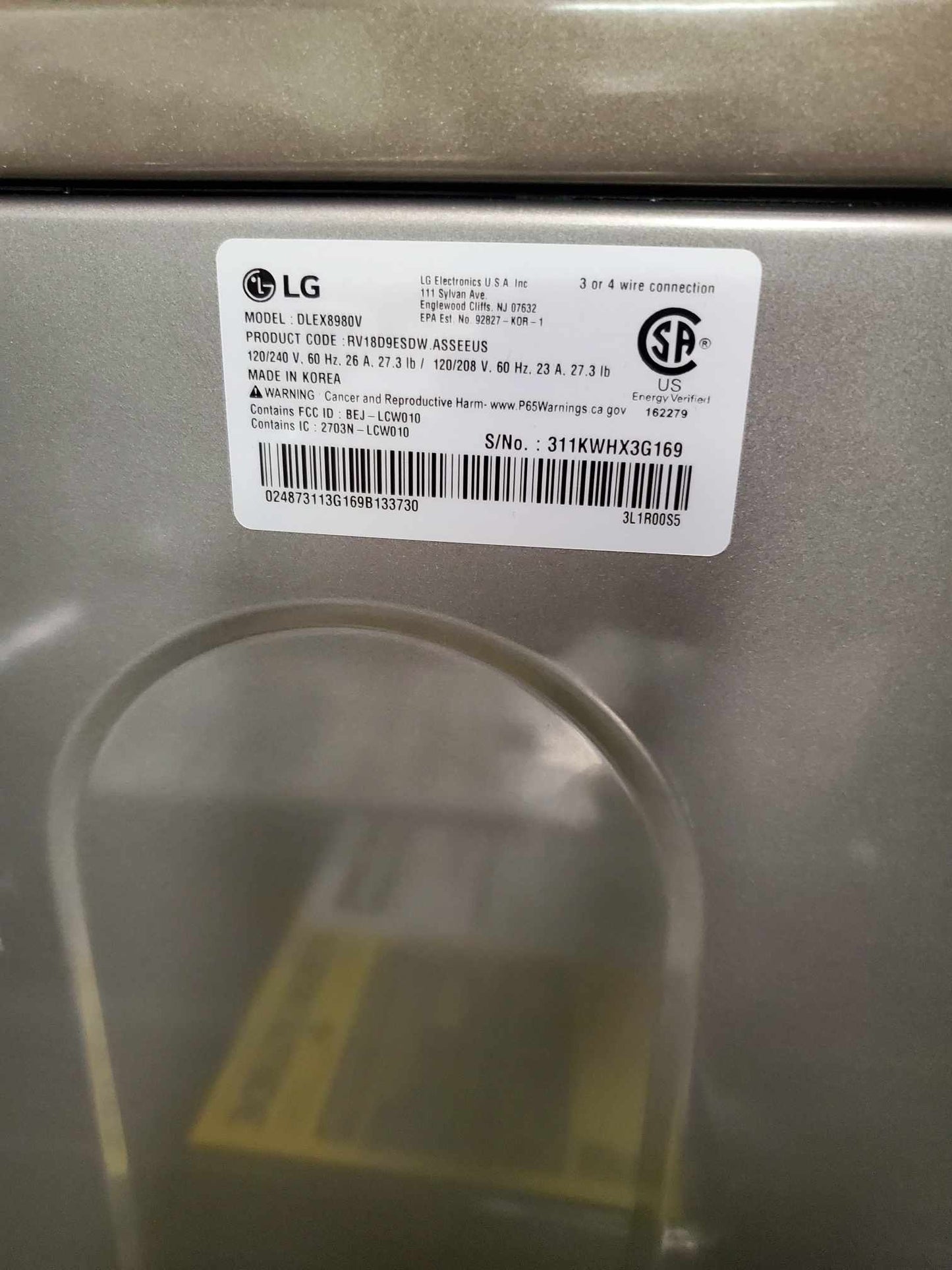 LG 5.2cu Mega Capacity Front Load Washer & 9.0cu Electric Dryer - Graphite Steel