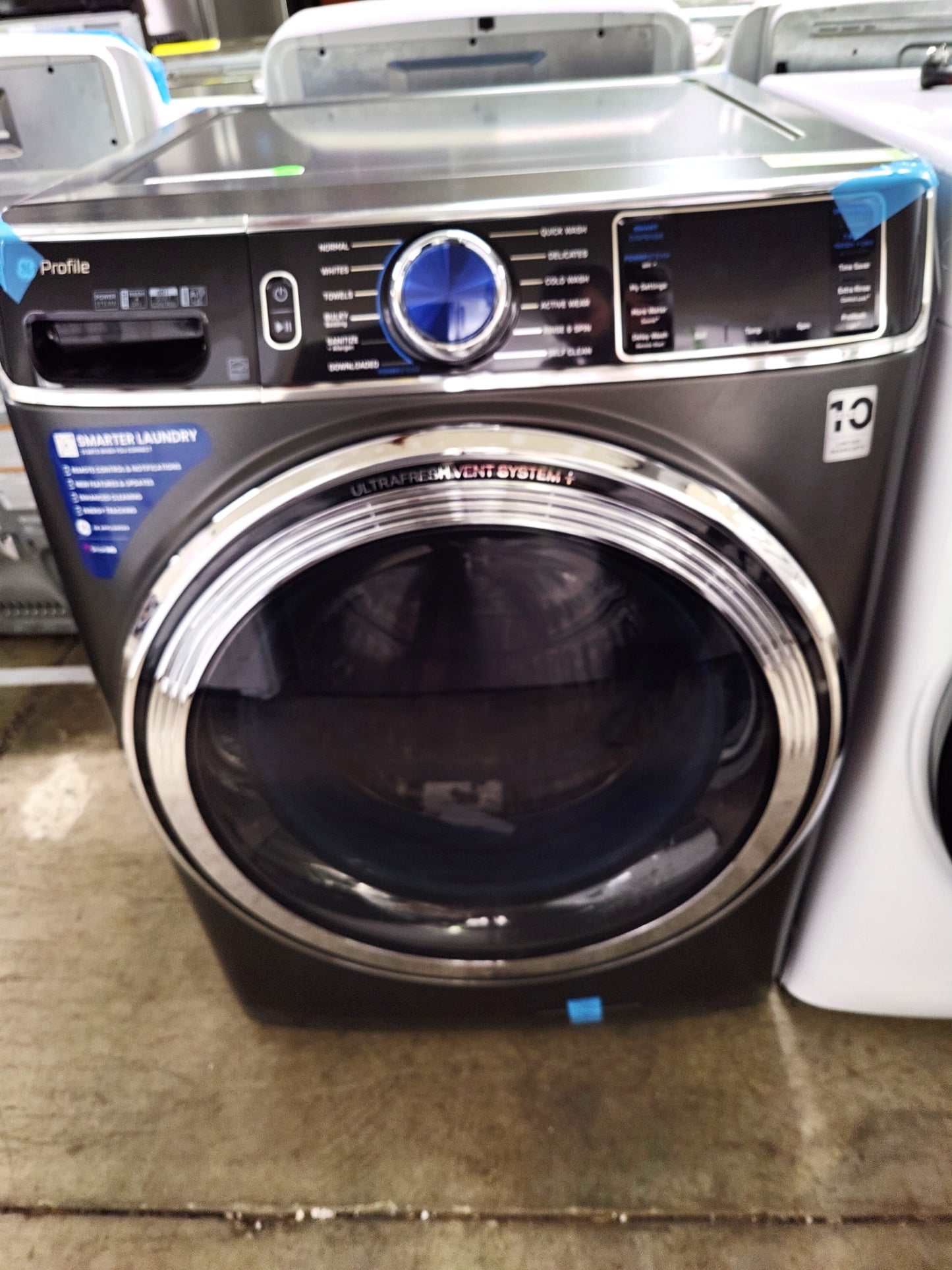 GE Profile 5.3Cu Front Load Steam Washer w/ SmartDispense UltraFresh & OdorBlock - PFW950SPTDS