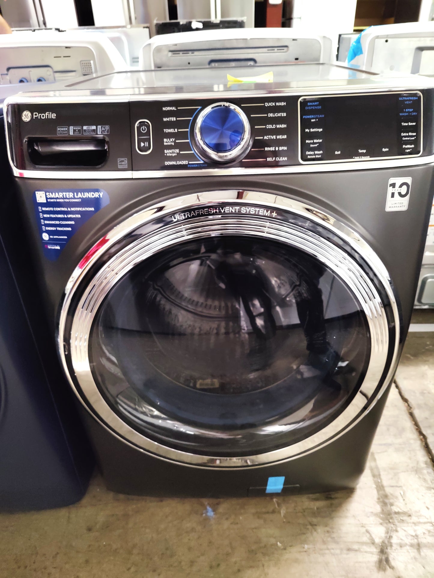 GE Profile 5.3Cu Front Load Steam Washer w/ SmartDispense UltraFresh & OdorBlock - PFW950SPTDS