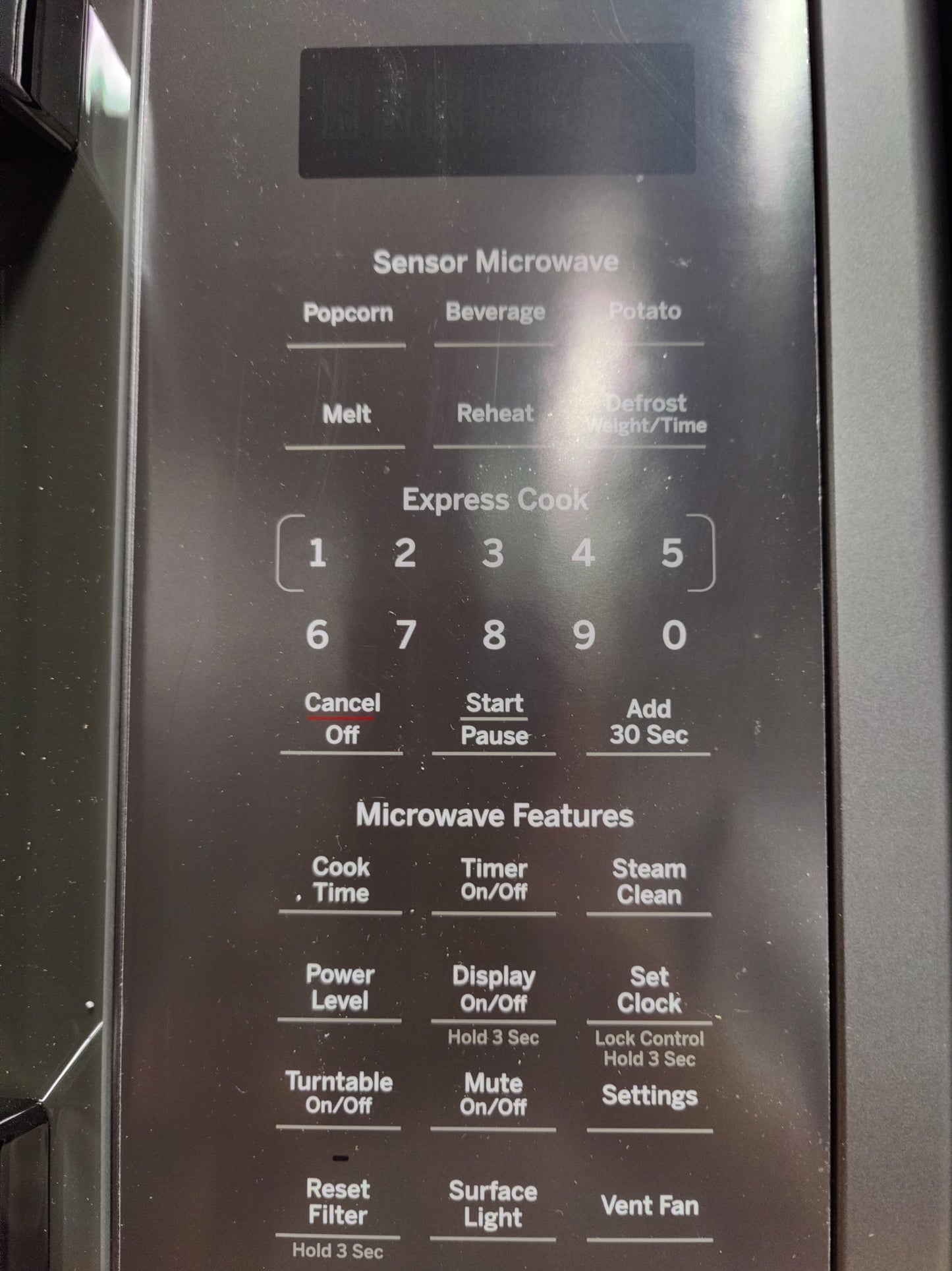 GE 1.9Cu Ft 30in Stainless Steel Over-the-Range Sensor-Cook Microwave (Black)
