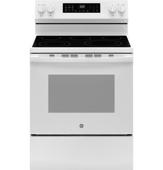 GE 30" Free-Standing Electric Convection Range - GRF600AVWW