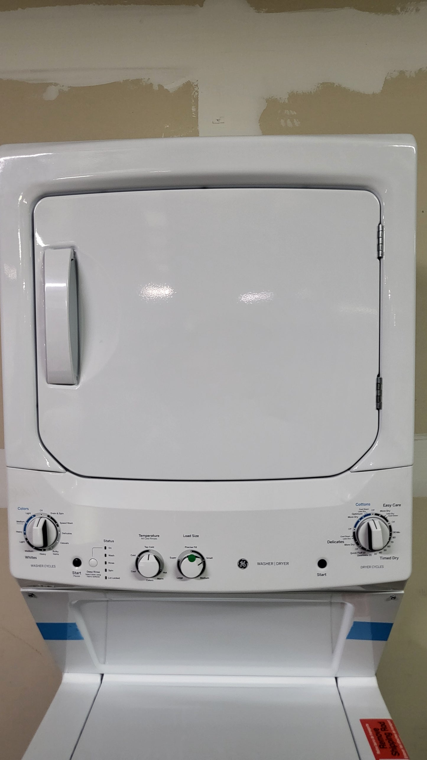 GE Unitized Spacemaker 3.8 Cu. Ft. Washer and 5.9 Cu. Ft. Electric Dryer - GUD27ESSMWW