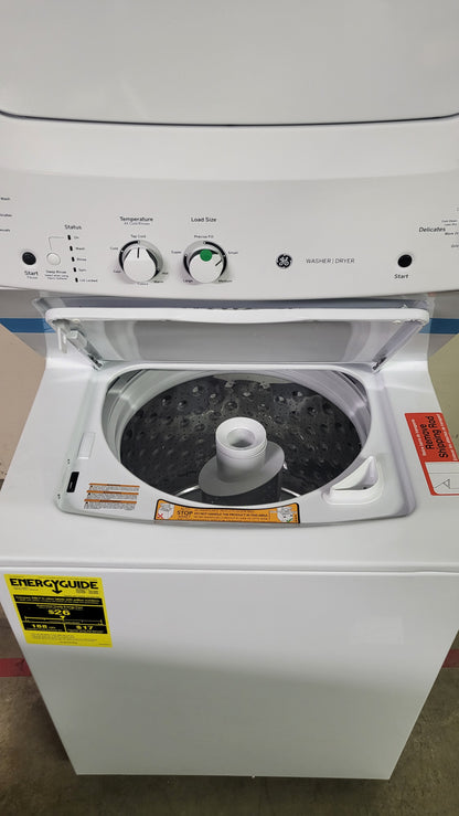 GE Unitized Spacemaker 3.8 Cu. Ft. Washer and 5.9 Cu. Ft. Electric Dryer - GUD27ESSMWW