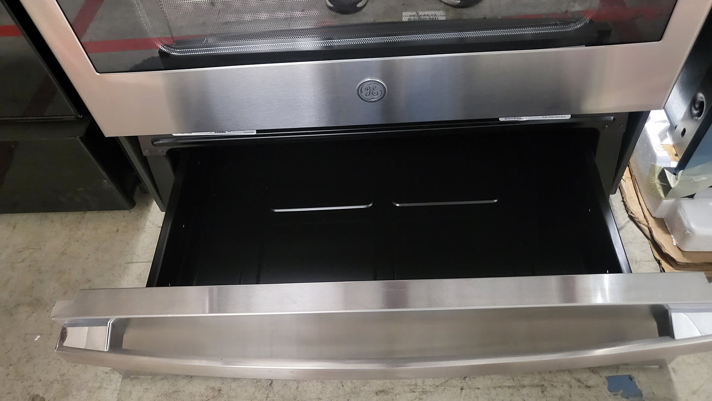 GE 30" Slide-In Electric Convection Range with No Preheat Air Fry - JS760SPSS