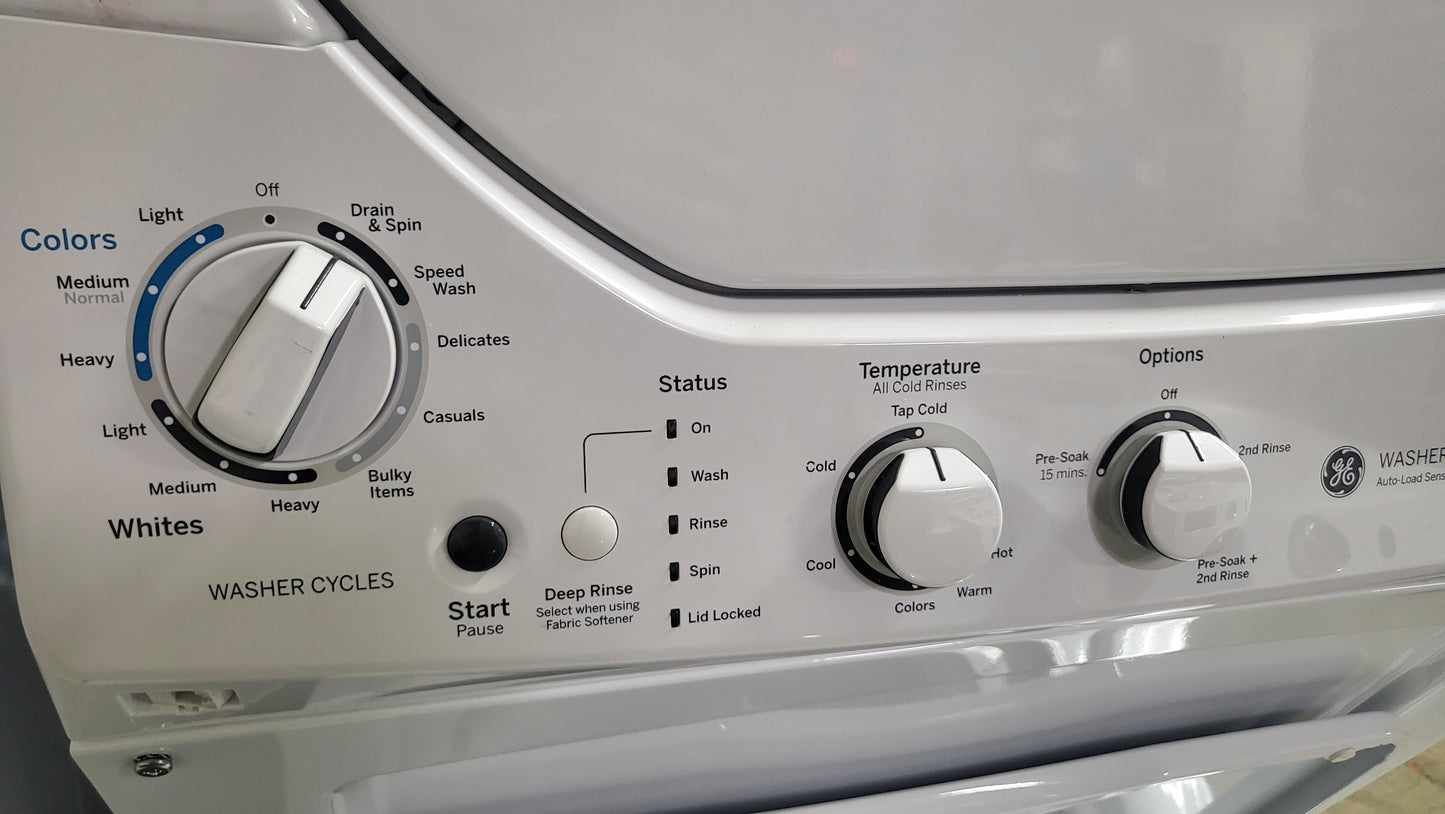 GE Washer (2.3 cu. ft) & Electric Dryer (4.4 cu. ft.) Combo White - GUD24ESSMWW