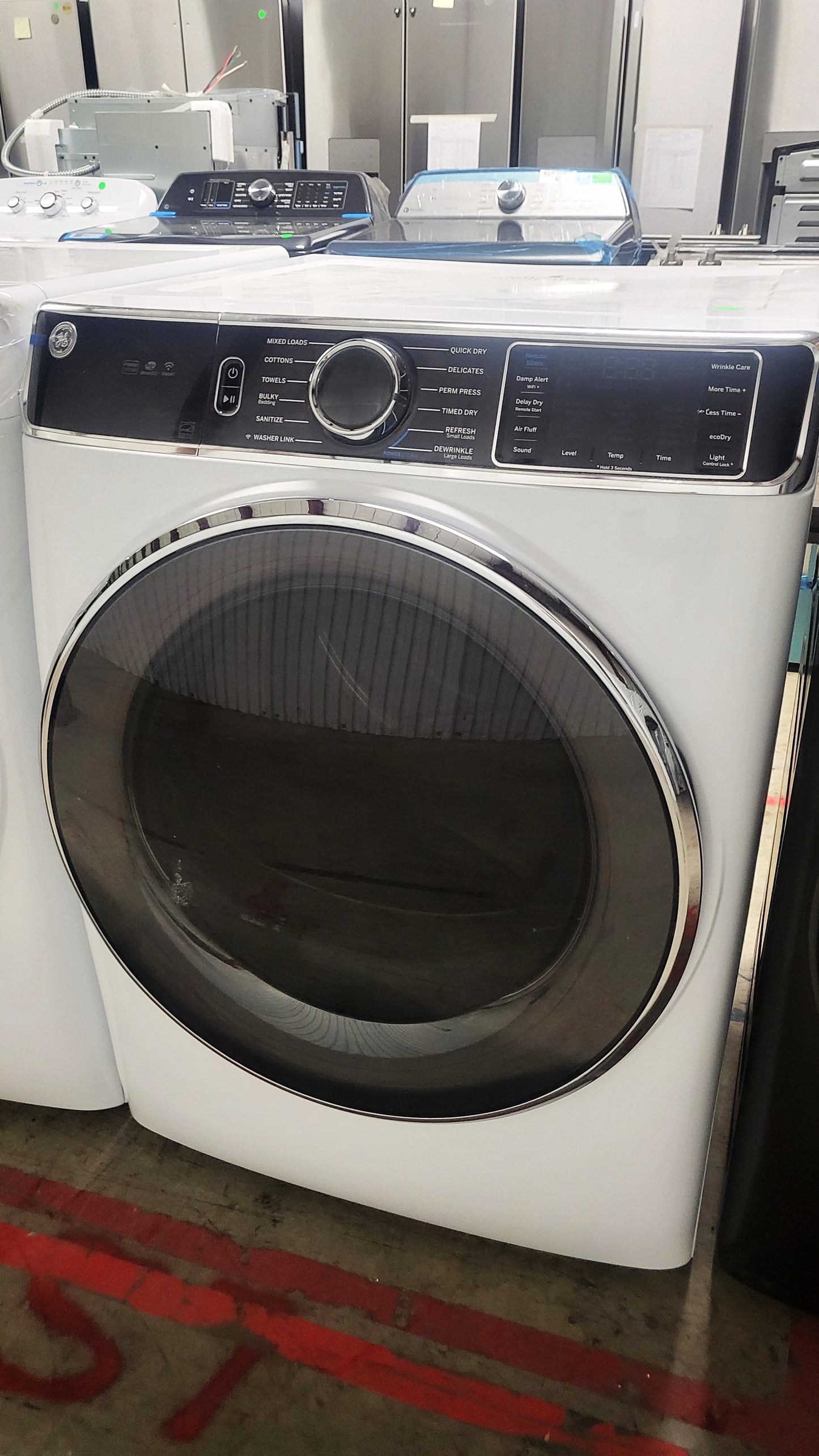 GE 7.8 cu. ft. Capacity Smart Front Load Electric Dryer - GFD85ESSNWW