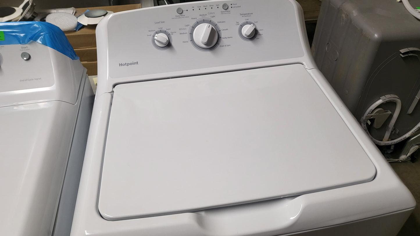 Hotpoint 3.8 Cu. Ft. Top Load Washer and 6.2 Cu. Ft. Electric Dryer Set