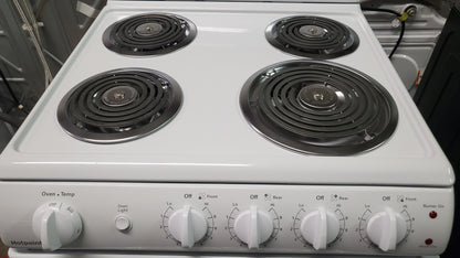 HOTPOINT 24" ELECTRIC FREE-STANDING FRONT-CONTROL RANGE - RAS240DMWW