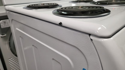 HOTPOINT 24" ELECTRIC FREE-STANDING FRONT-CONTROL RANGE - RAS240DMWW
