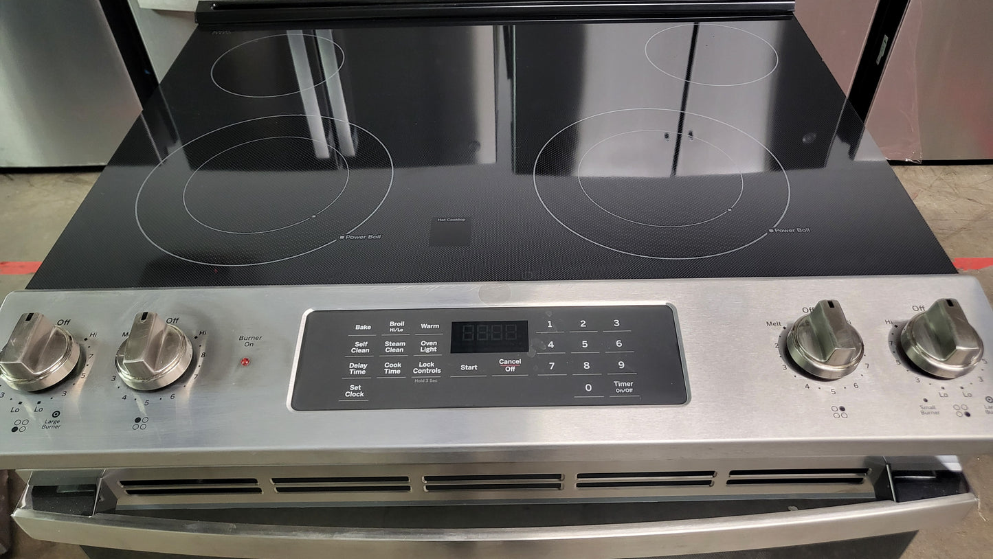 GE 30" Slide-In Electric Range - JS645SLSS