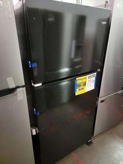 Whirlpool 30in 18.2 cu ft Black Top-Freezer Refrigerator - WRT318FZDB