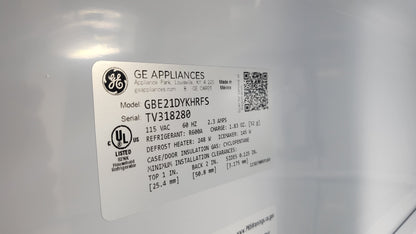 GE ENERGY STAR 20.9 Cu. Ft. Bottom-Freezer Refrigerator - GBE21DYKFS