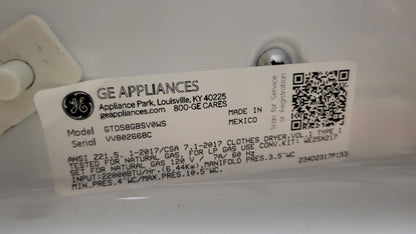 GE 7.4 cu. ft. Capacity Gas Dryer Front Load with Sensor Dry  - GTD58GBSVWS