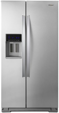 Whirlpool 20.6-cu ft Counter-Depth Side-by-Side Fingerprint Resistant Refrigerator /w Water & Ice Maker - WRS571CIHZ