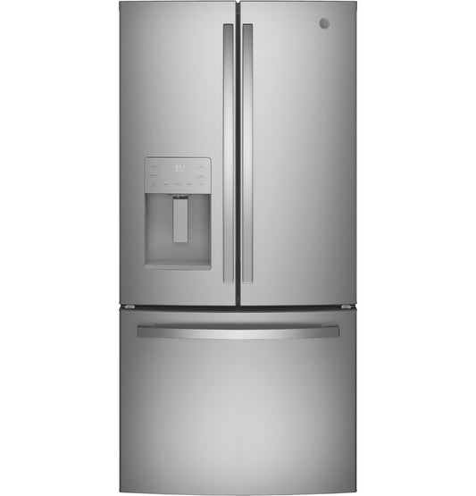 GE ENERGY STAR 17.5 Cu. Ft. Counter-Depth French-Door Refrigerator - GYE18JYLFS