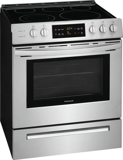 Frigidaire 30in Front-Control Electric Range /w 5 Element Cooktop, 5.0 cu ft Ove