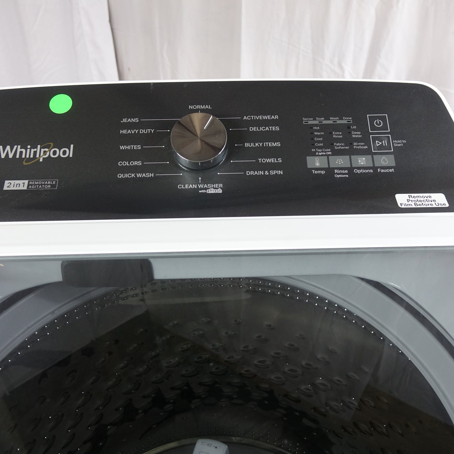 Whirlpool 4.8cu Top Load Washer w/ 2in1 Removable Agitator - WTW5057LW