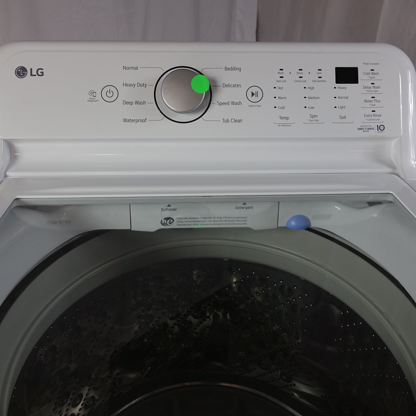 LG 5.0 cu ft Ultra Top Load Washer w/ NeverRust TurboDrum - WT7150CW