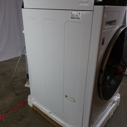 LG Stacked Laundry Center Front Load 4.5cu Washer & 7.4cu Electric Dryer (White)