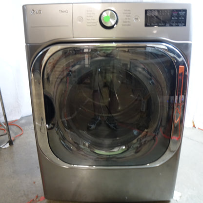 LG 5.2cu Mega Capacity Front Load Washer & 9.0cu Electric Dryer - Graphite Steel