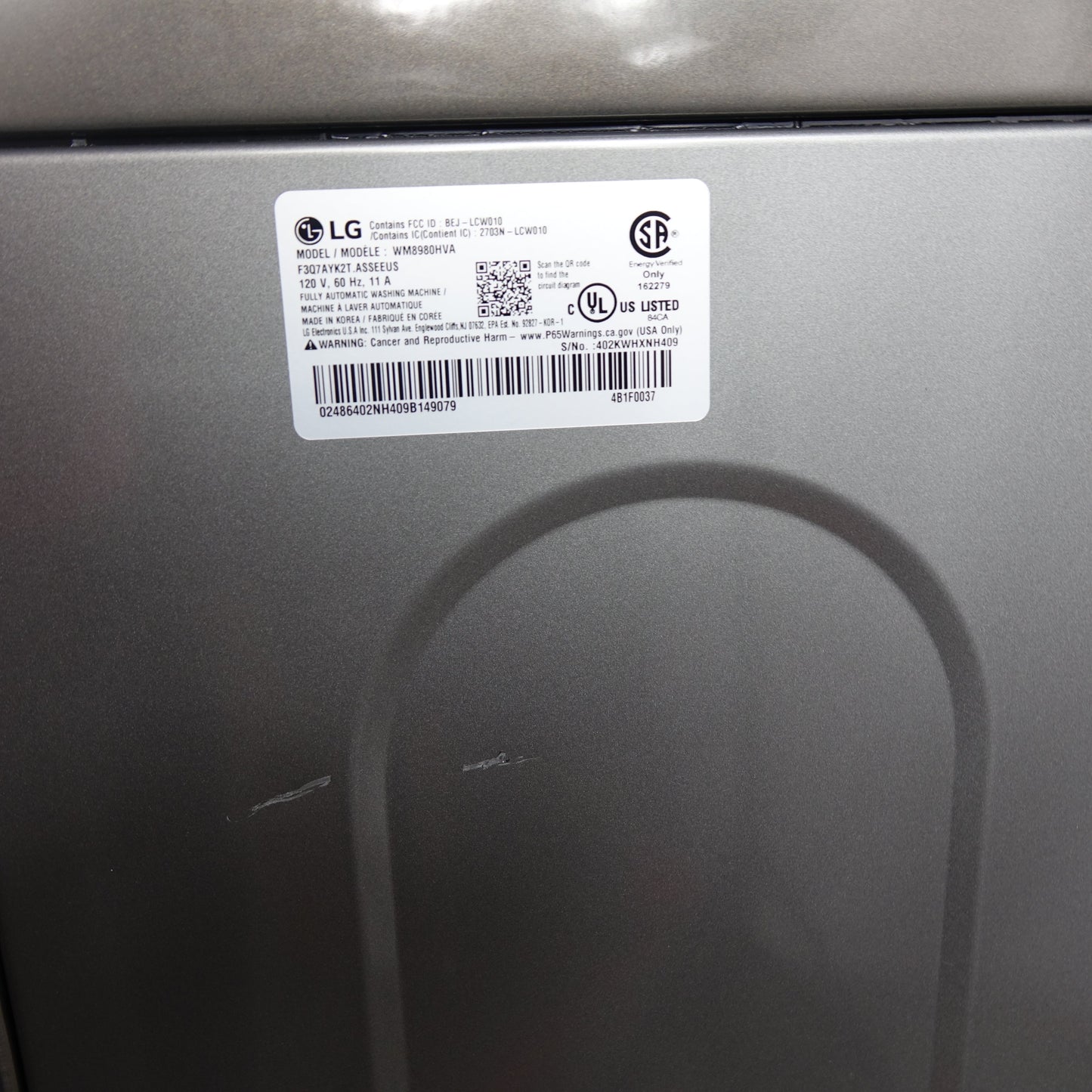 LG 5.2cu Mega Capacity Front Load Washer & 9.0cu Electric Dryer - Graphite Steel