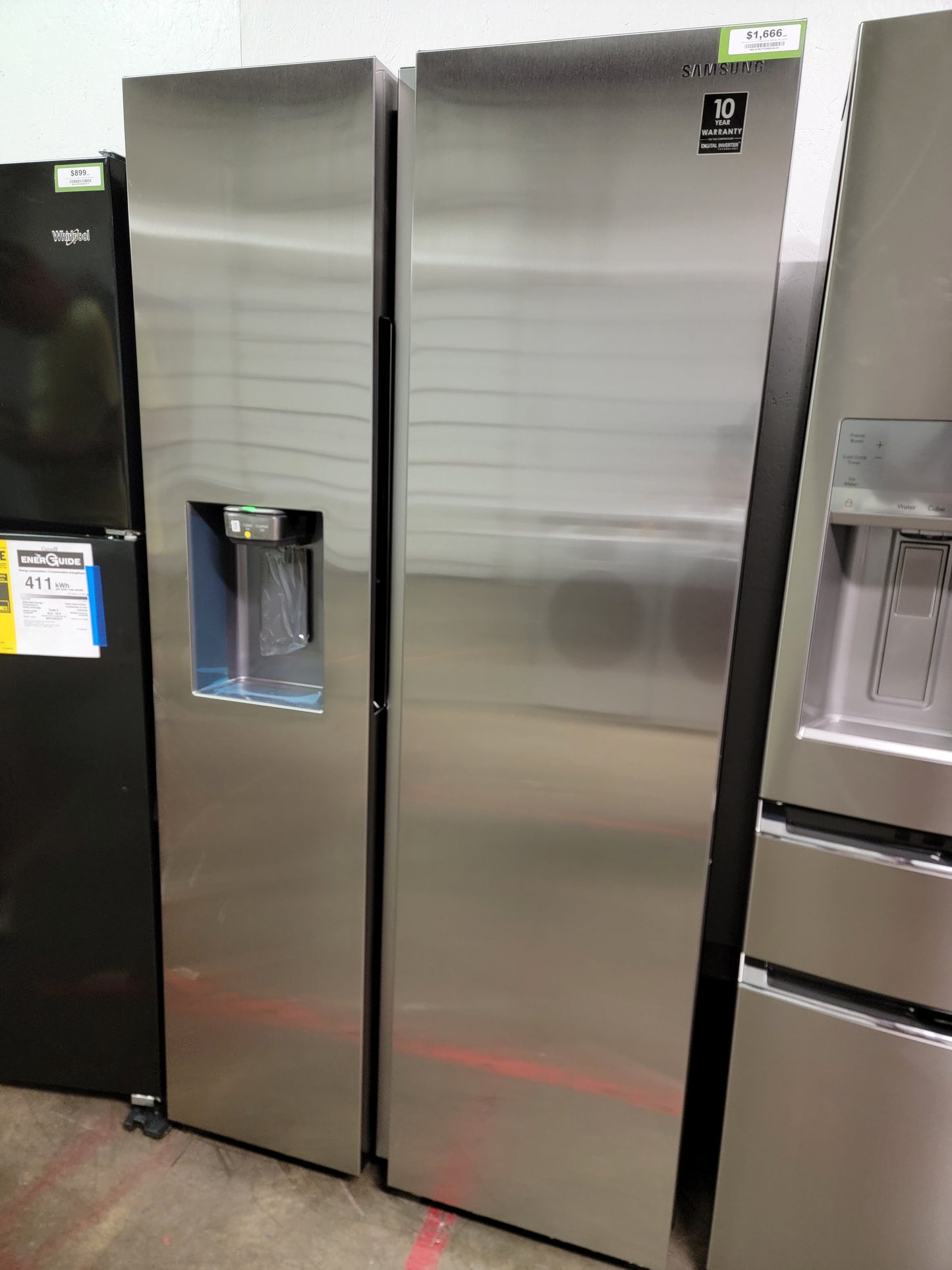 Samsung 27.4-cu ft Side-by-Side Stainless Refrigerator - RS27T5200SR