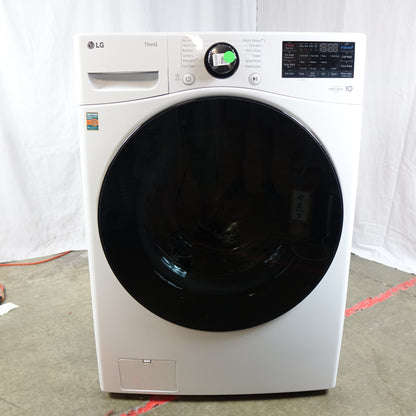 LG 4.5cu Stackable Front Load Washer & 7.4cu Electric Dryer - White