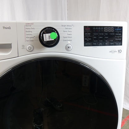 LG 4.5cu Stackable Front Load Washer & 7.4cu Electric Dryer - White