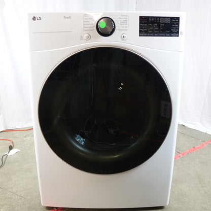 LG 4.5cu Stackable Front Load Washer & 7.4cu Electric Dryer - White