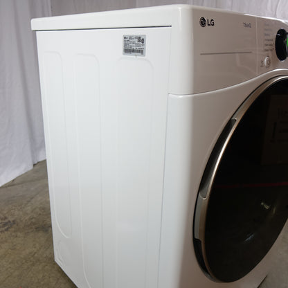 LG 4.5cu Stackable Front Load Washer & 7.4cu Electric Dryer - White