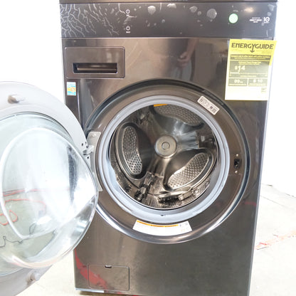 LG Stacked WashTower Front Load 5.0cu Washer & 7.4cu Electric Dryer (Black Steel