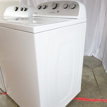 Whirlpool 3.8cu Top Load Washer and 7.0cu Gas Dryer - WTW4955HW