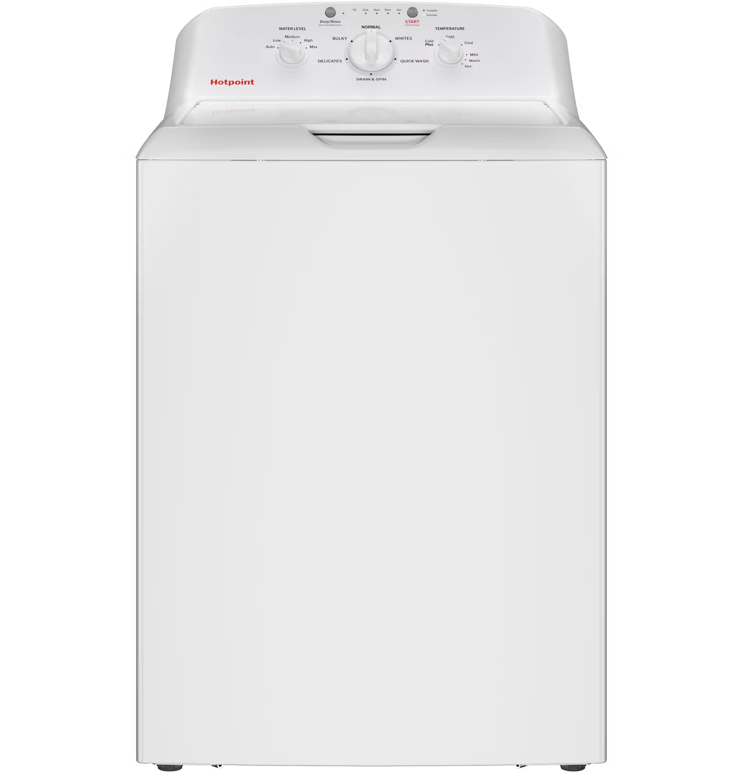 Hotpoint 4.0Cu Ft Washer w/ Stainless Basket, Cold Plus & Water Level Control