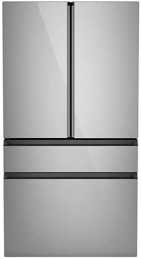 GE Cafe 28.7Cu Ft Smart 4-Door Refrigerator in Platinum Glass With Dual-Dispense