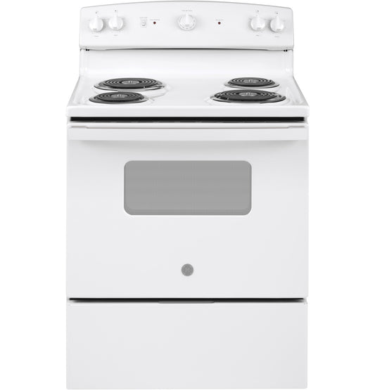 GE 30" Free-Standing Coil-Top Electric Range ENERGY STAR (White)