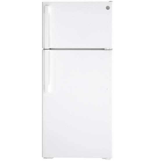 GE 16.6 Cu. Ft. Reversible Hinges Top-Freezer Refrigerator Frost Free (White)