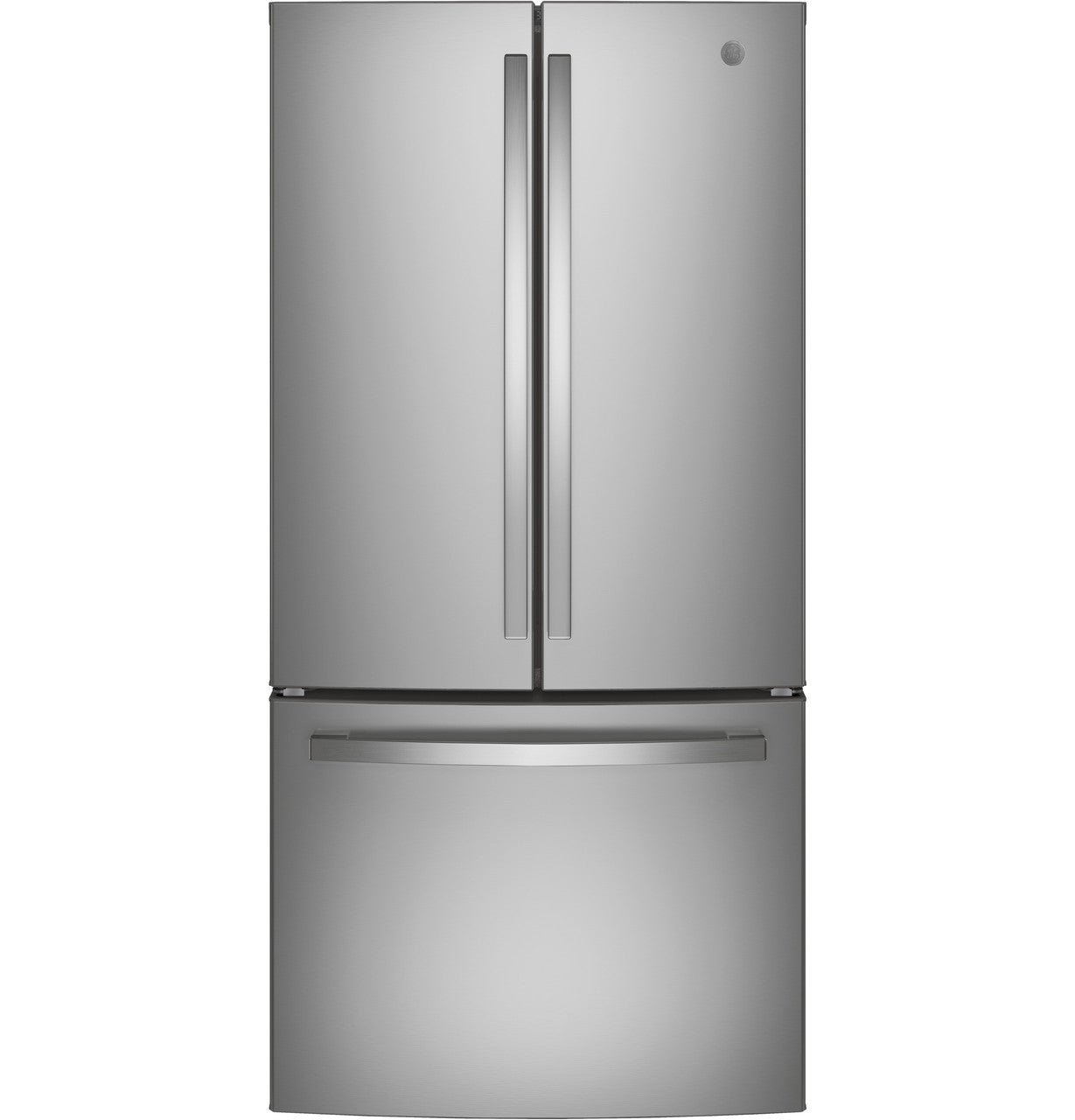 GE 33in 24.7Cu Ft Fingerprint French-Door Refrigerator Internal Water/IceMaker