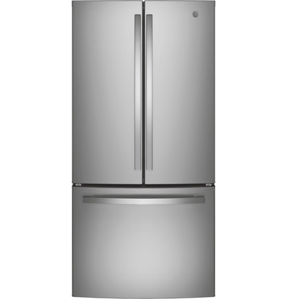 GE 33in 24.7Cu Ft Fingerprint French-Door Refrigerator Internal Water/IceMaker