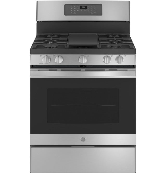 GE 30" Free-Standing Gas Convection Range with No Preheat Air Fry - JGB735SPSS