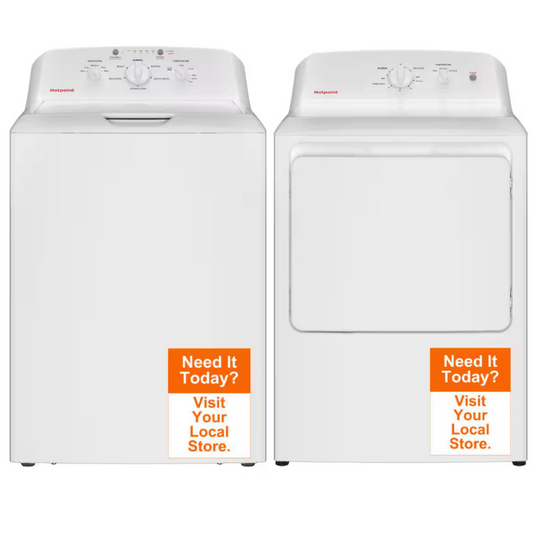 GE 6.2 cu. ft. Cap Electric Dryer & 4.0 cu. ft. Cap Washer - HTX26EASWWW