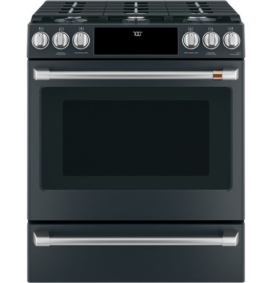 CAFE 30"  Front-Control, Gas Range with Convection Oven - CGS700P3MD1