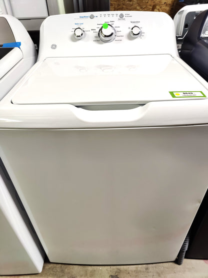 GE 4.0Cu HeavyDuty Top Washer - Softener & Bleach Dispense, Stainless Steel Bask