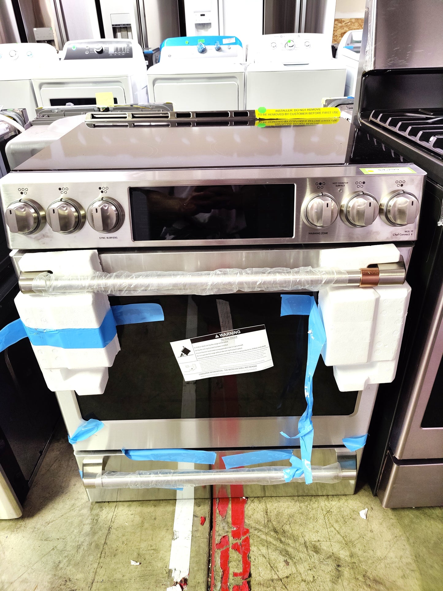 GE Cafe 30" Slide-In, Front-Control, Induction Convection Range Warming Drawer