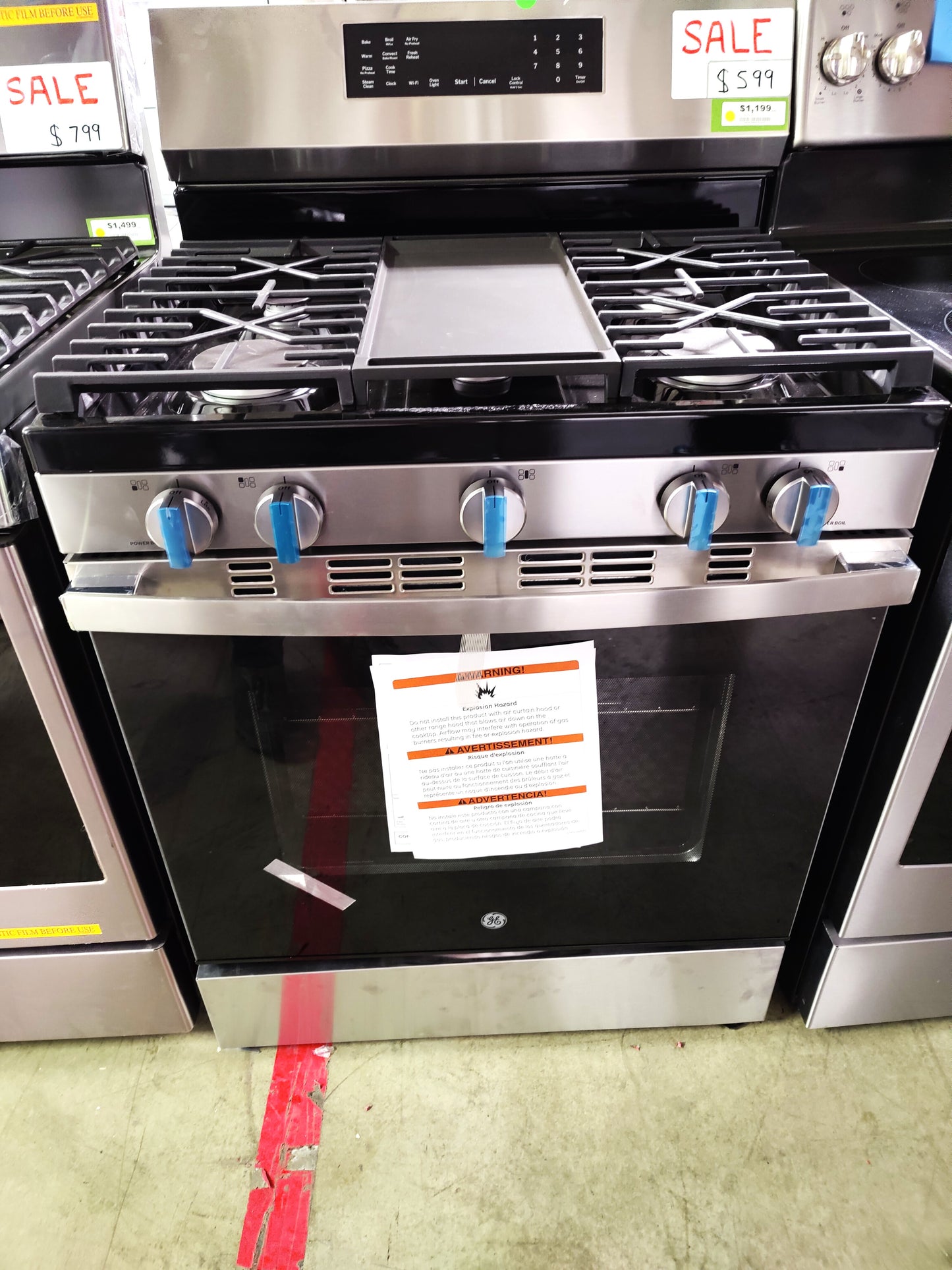 GE 30" Stainless Free-Standing Gas Range Convection Oven No Preheat Air Fry