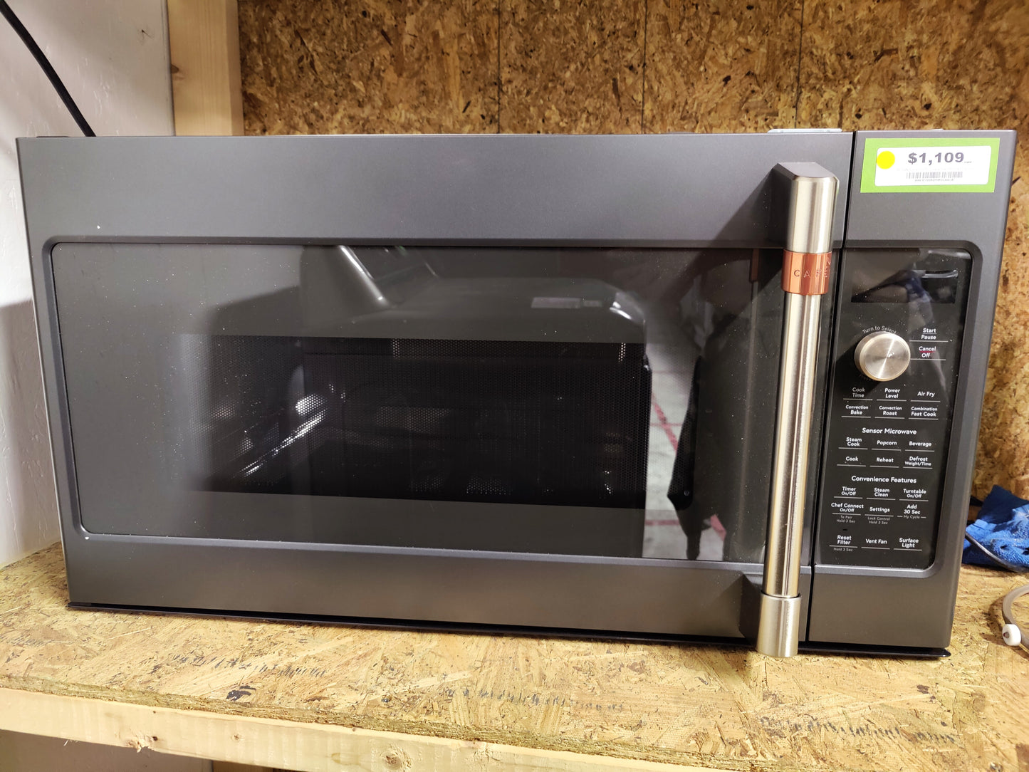 GE Cafe 1.7Cu Convection Air-Fry Over-Range Microwave Oven (Brushed Stainless)